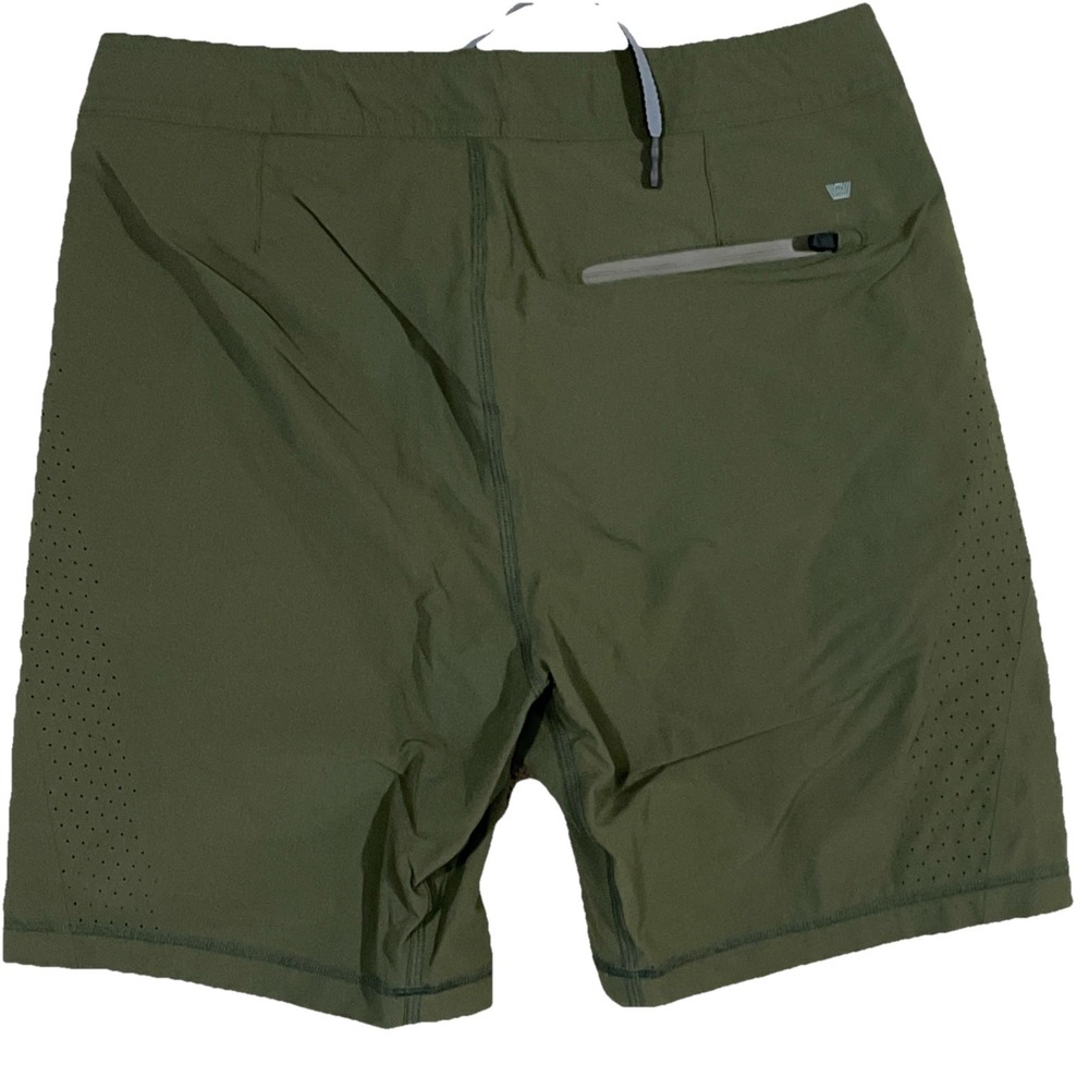 Mack Weldon Shorts Small Army Green Athleisure Work Out Vented 30x7" Inseam - Picture 6 of 7